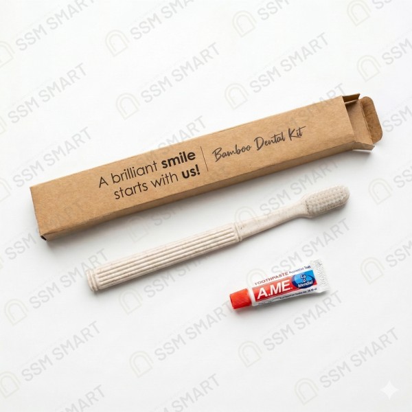 Зубной набор для отелей eco | Щетка из био-пластика и паста