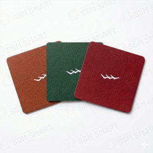 Костер для отелей с логотипом | Подставка под стакан из экокожи