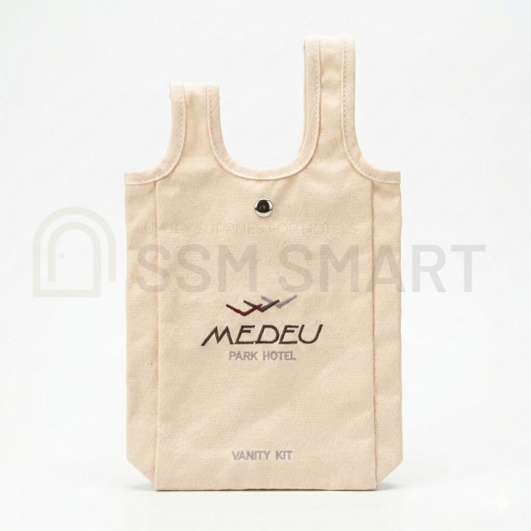 Косметическая сумка для отелей с логотипом | Премиум хлопок