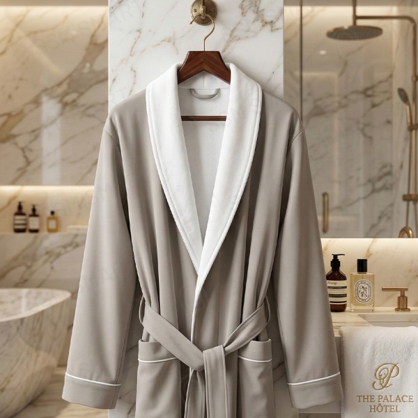 Премиальный гостиничный халат с воротником шалькой