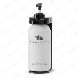 Диспенсер для отелей + флакон(c брендированием под ваш отель) 300 мл | Бюджетная диспенсерная система с логотипом отеля