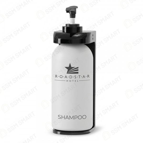 Диспенсер для отелей + флакон(c брендированием под ваш отель) 300 мл | Бюджетная диспенсерная система с логотипом отеля